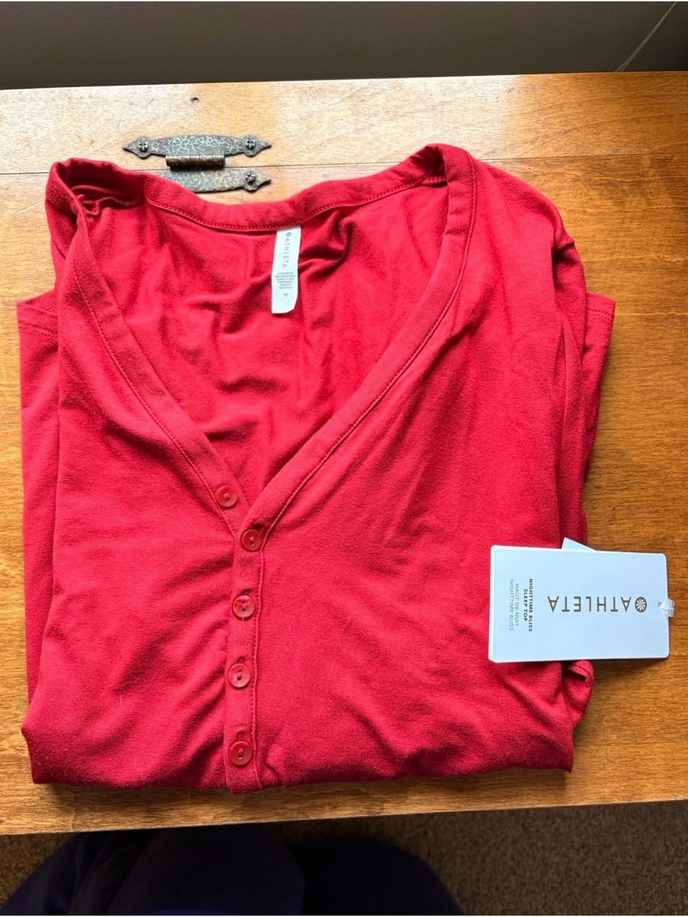 Athleta Bright Red Lightweight Knit Top